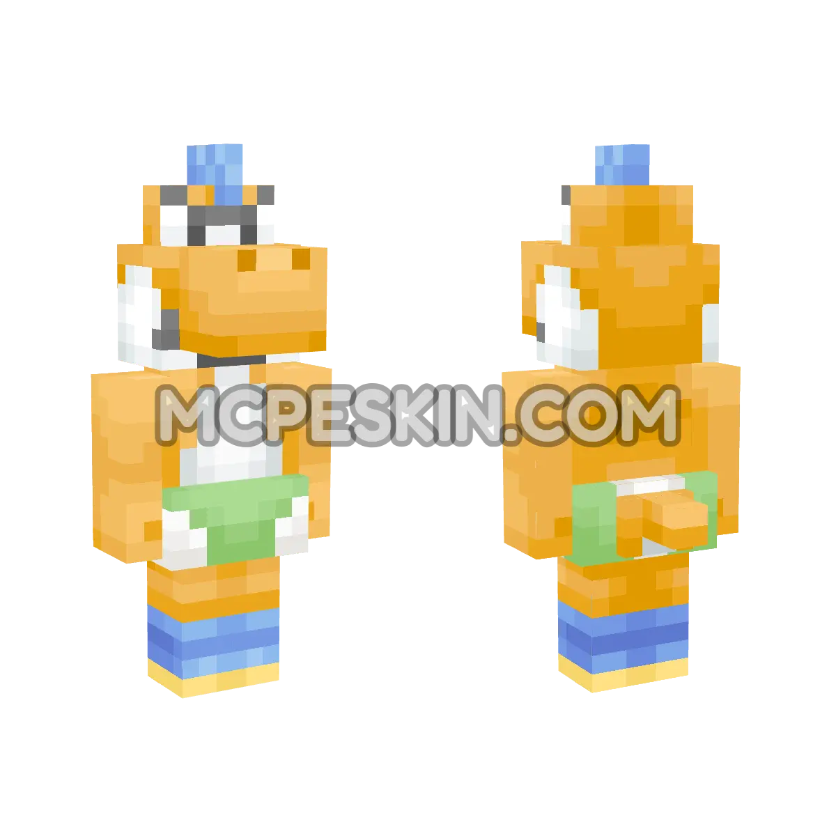 Yoshi Kid 4D Minecraft Bedrock skin