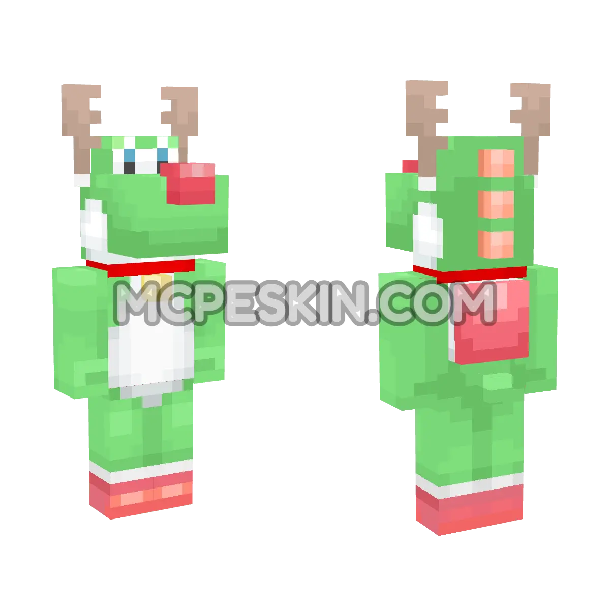 Yoshi (Reindeer) 4D Minecraft Bedrock skin