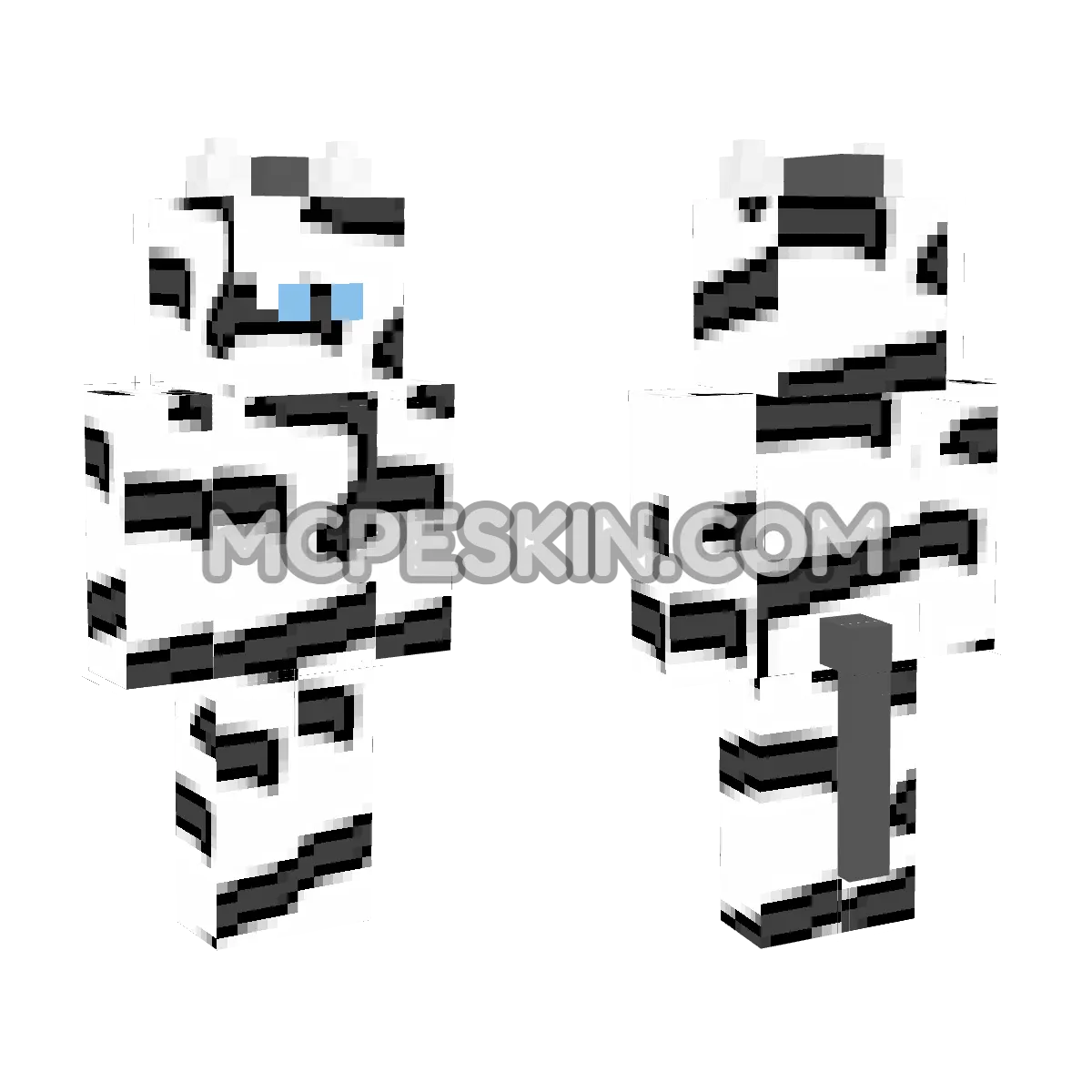 Zebra 8 4D Minecraft Bedrock skin