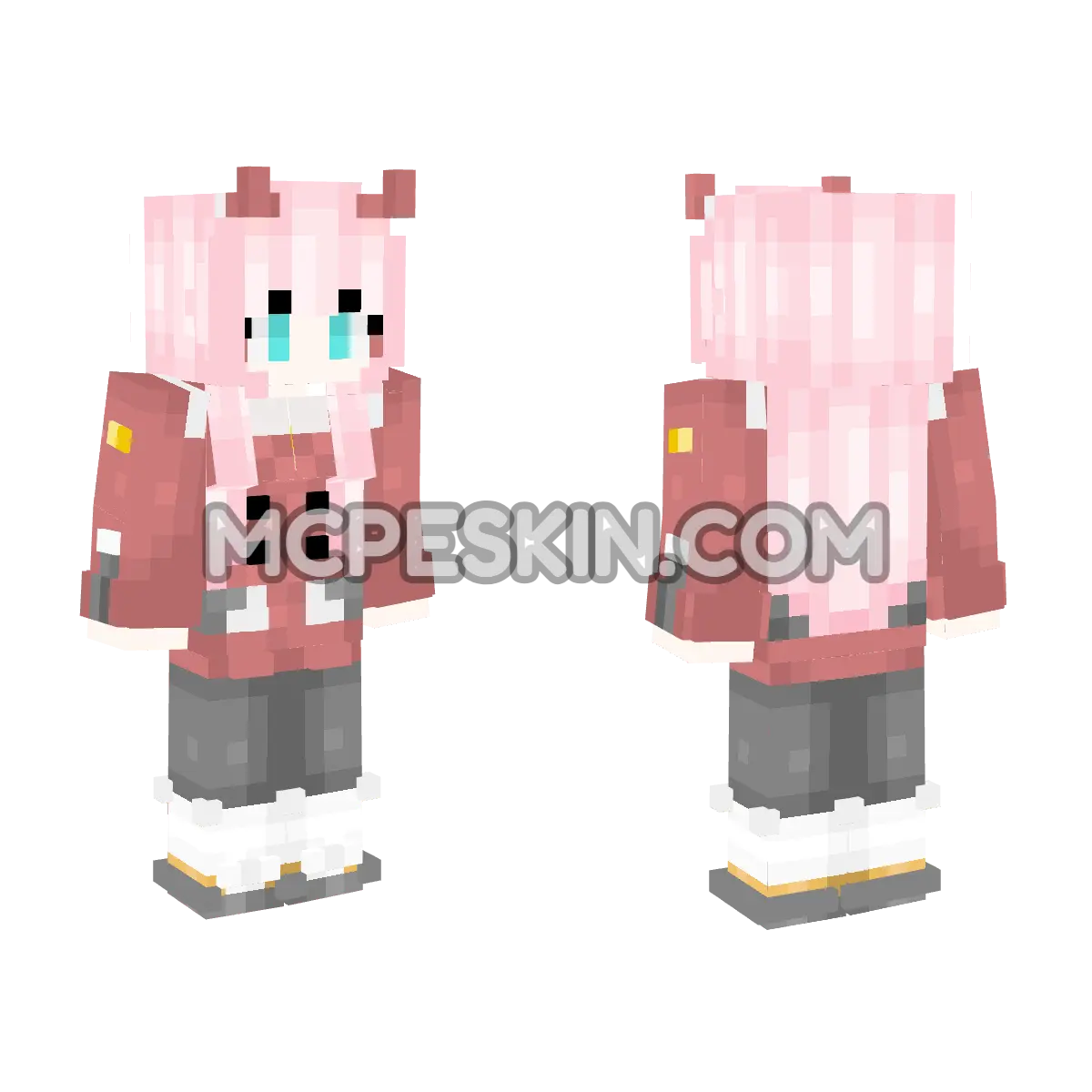 Zero Two 4D Minecraft Bedrock skin