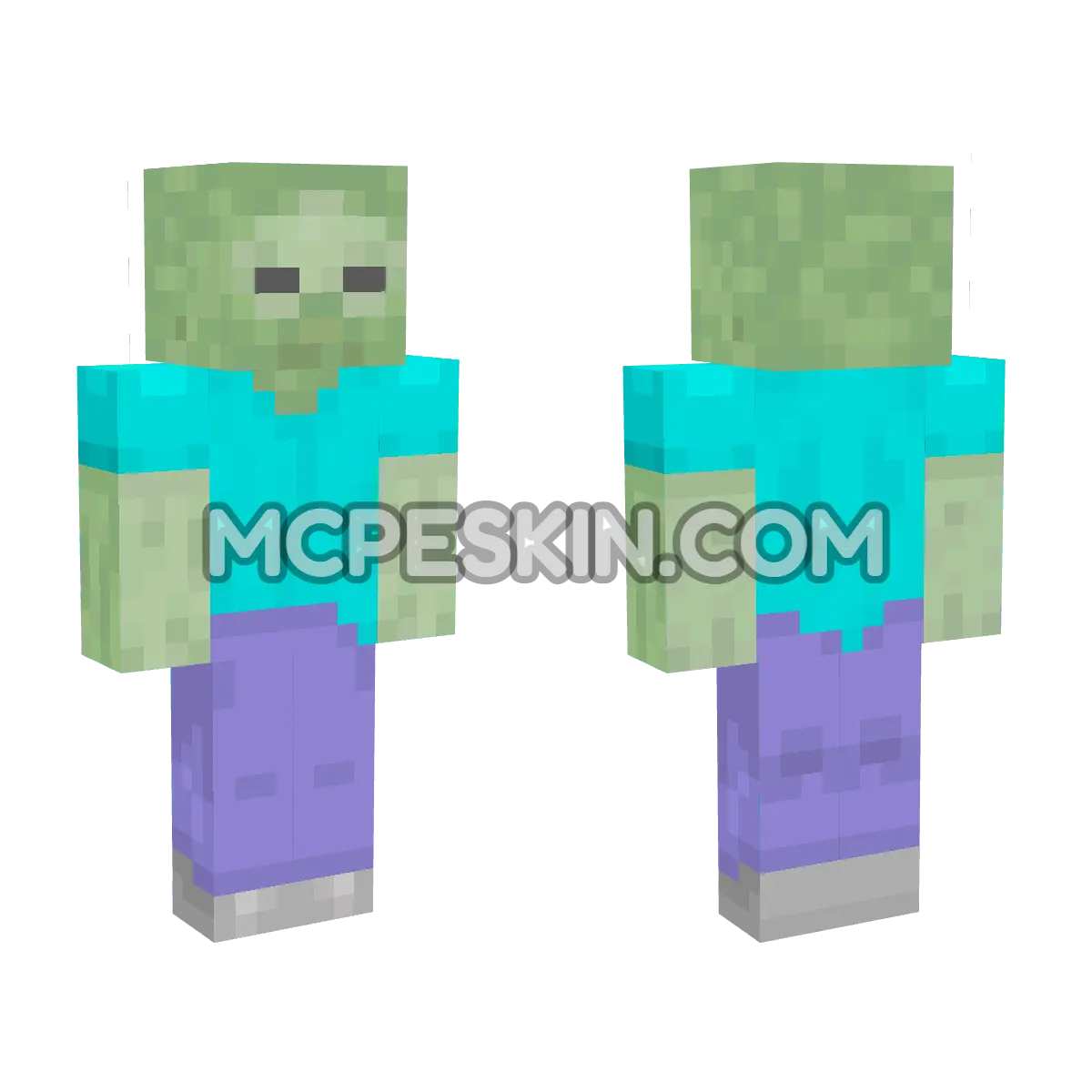 Zombie 4D Minecraft Bedrock skin