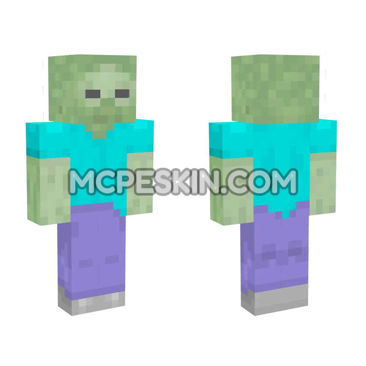 zombie 4D Minecraft Bedrock skin