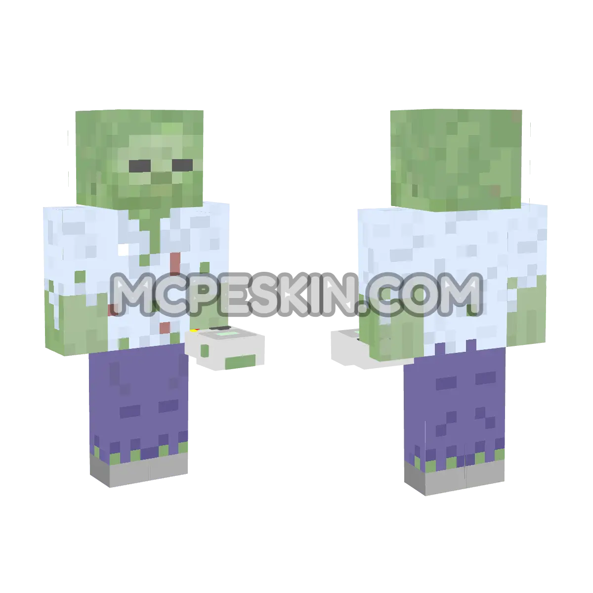 Zombie From Slamacow By DFF 4D Minecraft Bedrock skin