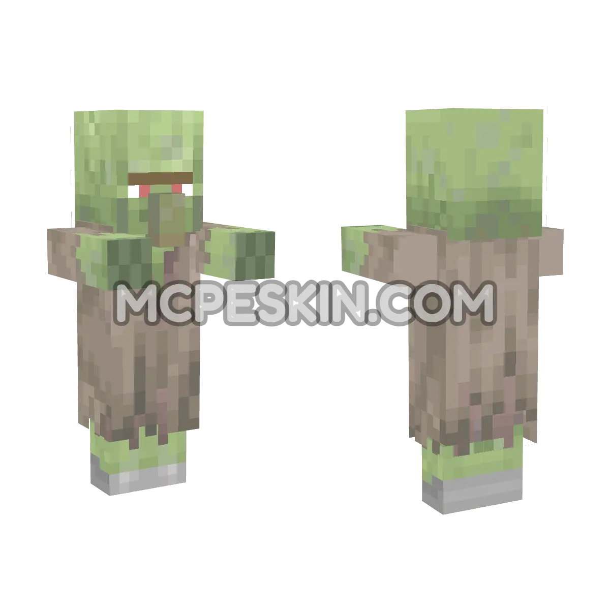 ZombieVillager 4D Minecraft Bedrock skin