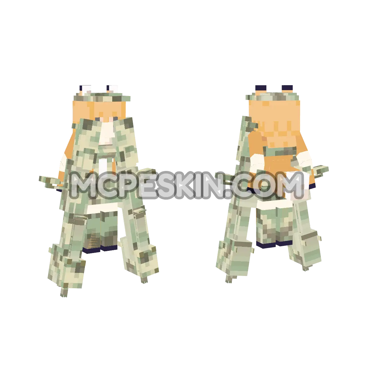 Zorrita De Uso Militar 4D Minecraft Bedrock skin