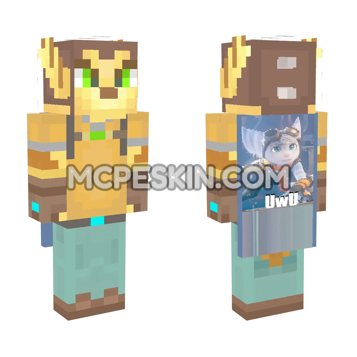 Capa HD 17 4D Minecraft Bedrock skin