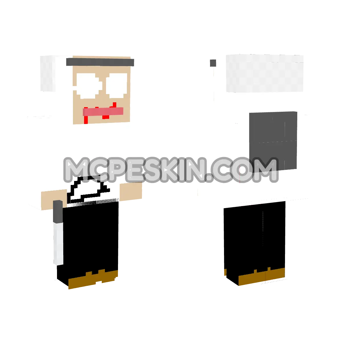 Jeff the Killer 13 4D Minecraft Bedrock skin