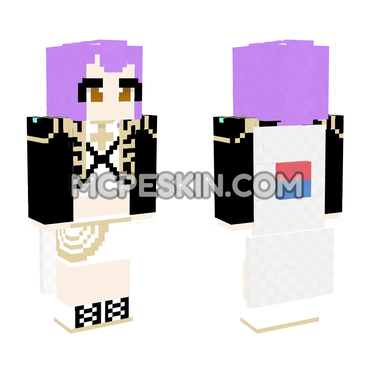 Korea Flag Demon Golden 4D Minecraft Bedrock skin