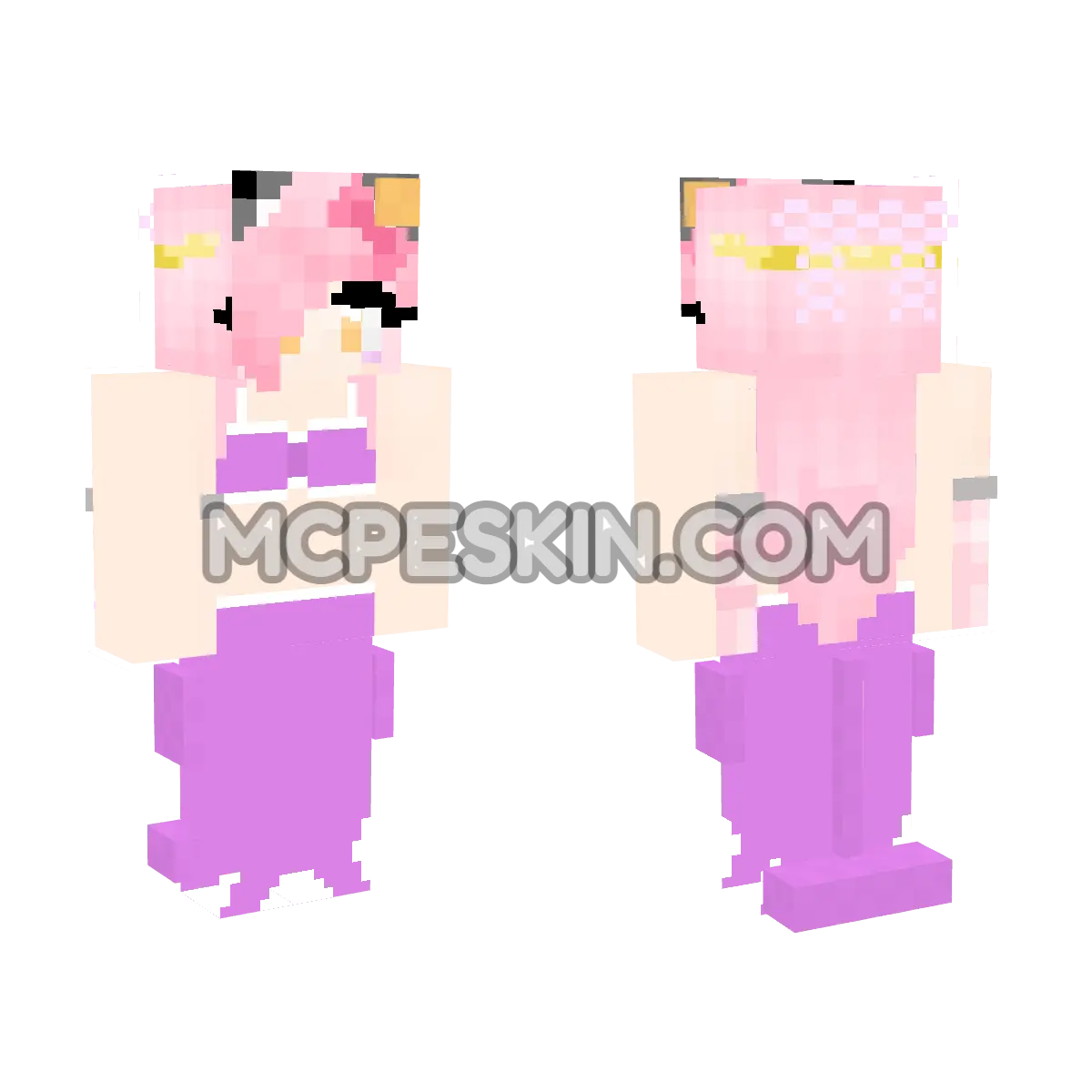 Mermaid 10 4D Minecraft Bedrock skin