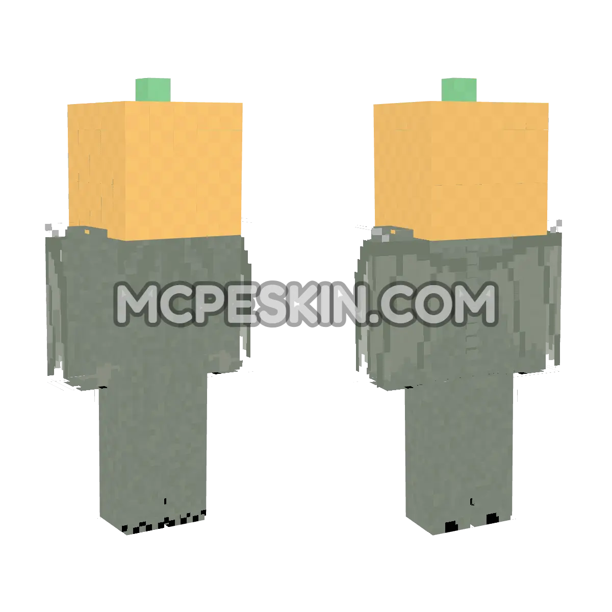 Pumpkin Head 10 4D Minecraft Bedrock skin