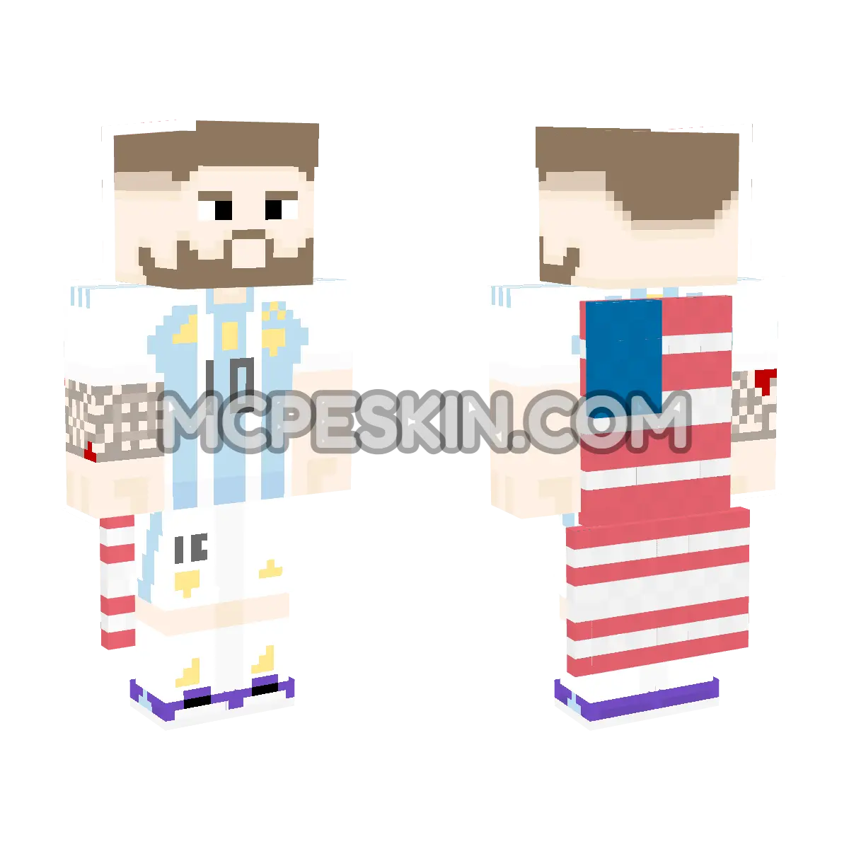 USA Flag 13 4D Minecraft Bedrock skin