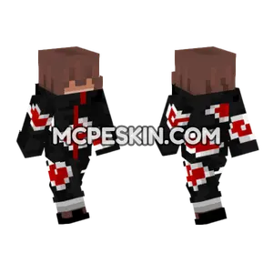Akatsuki Cloak Skin Minecraft Bedrock skin