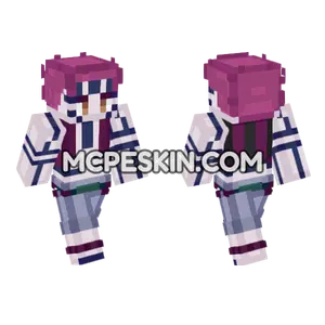 Akaza Demon Slayer Minecraft Bedrock skin