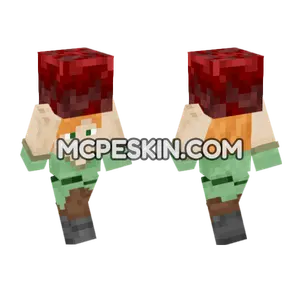 Alex Crimson Nylium Minecraft Bedrock skin