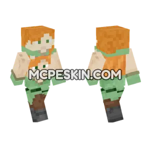 Alex Holding Alex Minecraft Bedrock skin