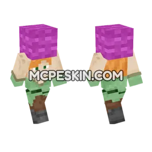 Alex Magenta Wool Minecraft Bedrock skin
