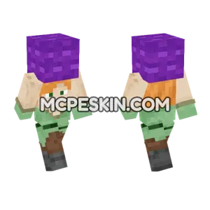 Alex Purple Wool Minecraft Bedrock skin