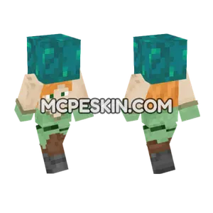 Alex Warped Wart Block Minecraft Bedrock skin