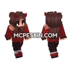Alexandra Red Outfit Minecraft Bedrock skin