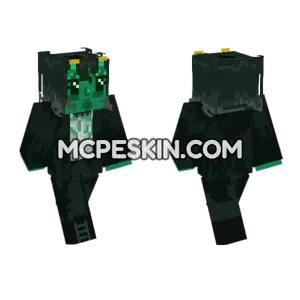 Alientagawa Green Frog Minecraft Bedrock skin