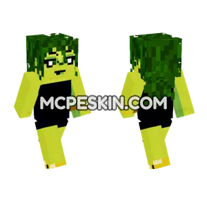 Amazing She Hulk Dress Version Minecraft Bedrock skin