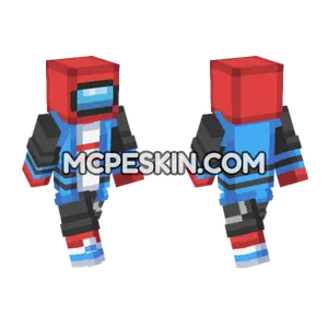 Among Us Blue Suit Minecraft Bedrock skin