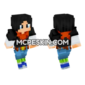 Android 17 Minecraft Bedrock skin