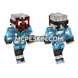 Anime 7 Blue Minecraft Bedrock skin