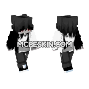 Anime Boy Black Hair Minecraft Bedrock skin