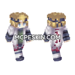 Anime Girl White Outfit Minecraft Bedrock skin