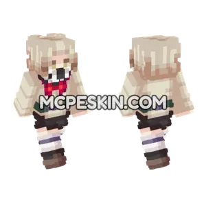 Anime School Girl Minecraft Bedrock skin