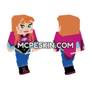 Anna From Frozen Minecraft Bedrock skin