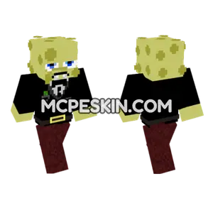 Annoyed Gangster Spongebob Minecraft Bedrock skin