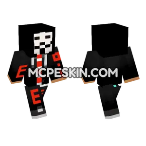 Anonymous Guy Fawkes Mask Minecraft Bedrock skin