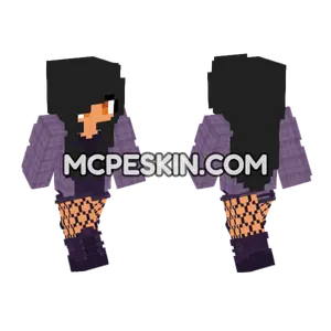 Aphmau Purple Sweater Minecraft Bedrock skin