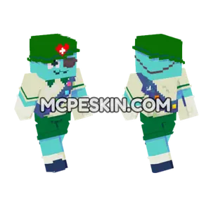 Aqua Blue Cat Hoodie Minecraft Bedrock skin
