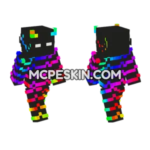 Aura 2 Rainbow Skin Minecraft Bedrock skin
