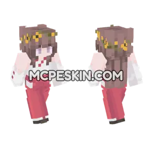 Ava Red Dress Minecraft Bedrock skin