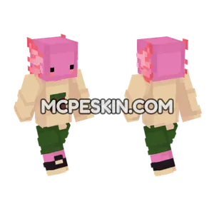 Axolotl Skin Minecraft Bedrock skin