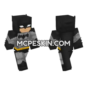 Batman Black Grey Wing Minecraft Bedrock skin