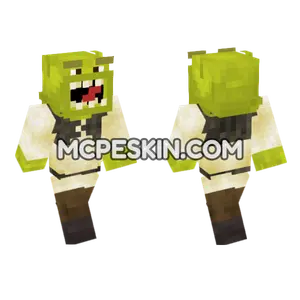 Big Mouth Shrek Minecraft Bedrock skin