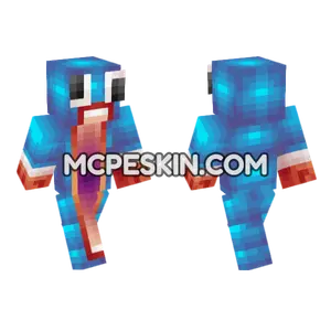 Bigmouth Crazy Cyan Minecraft Bedrock skin