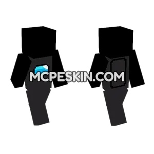 Black Among Us Crewmate Minecraft Bedrock skin