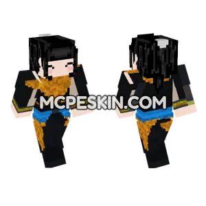 Black and Gold Uniform Minecraft Bedrock skin