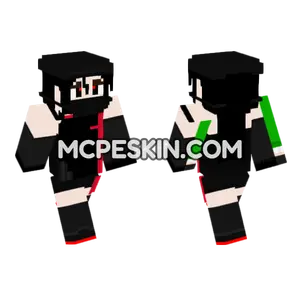 Black and Red Anime Girl