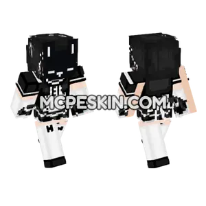 Black And White Maid Minecraft Bedrock skin