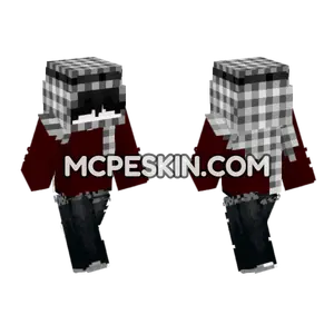 Black And White Plaid Outfit Minecraft Bedrock skin