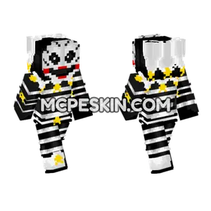 Black And White Puppet Marionette Minecraft Bedrock skin