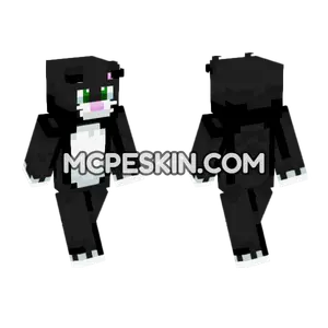 Black Cat Minecraft Bedrock skin