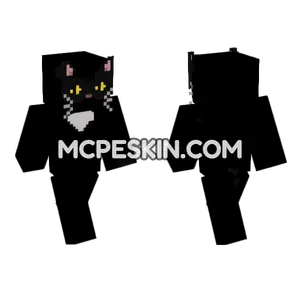 Black Cat Mask Minecraft Bedrock skin